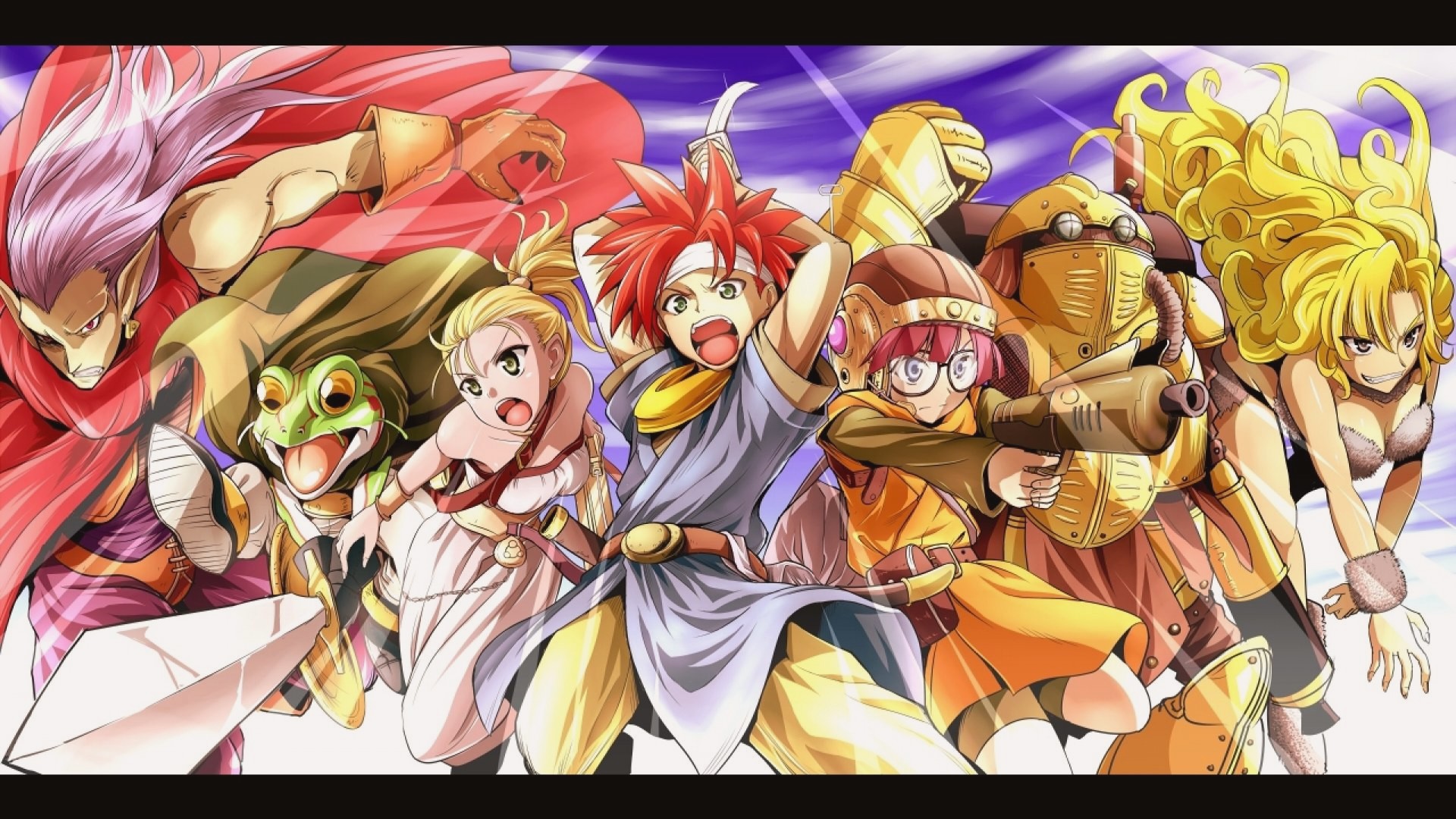 sfondo di trigger crono,cartone animato,anime,cg artwork,illustrazione,personaggio fittizio