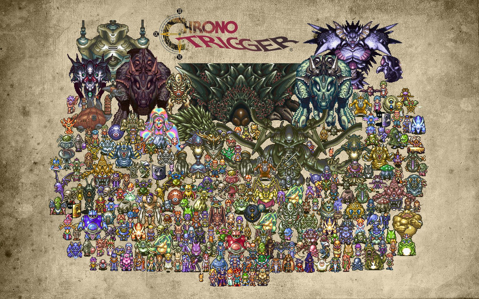 fond d'écran chrono trigger,texte,police de caractère,illustration,jeux,art