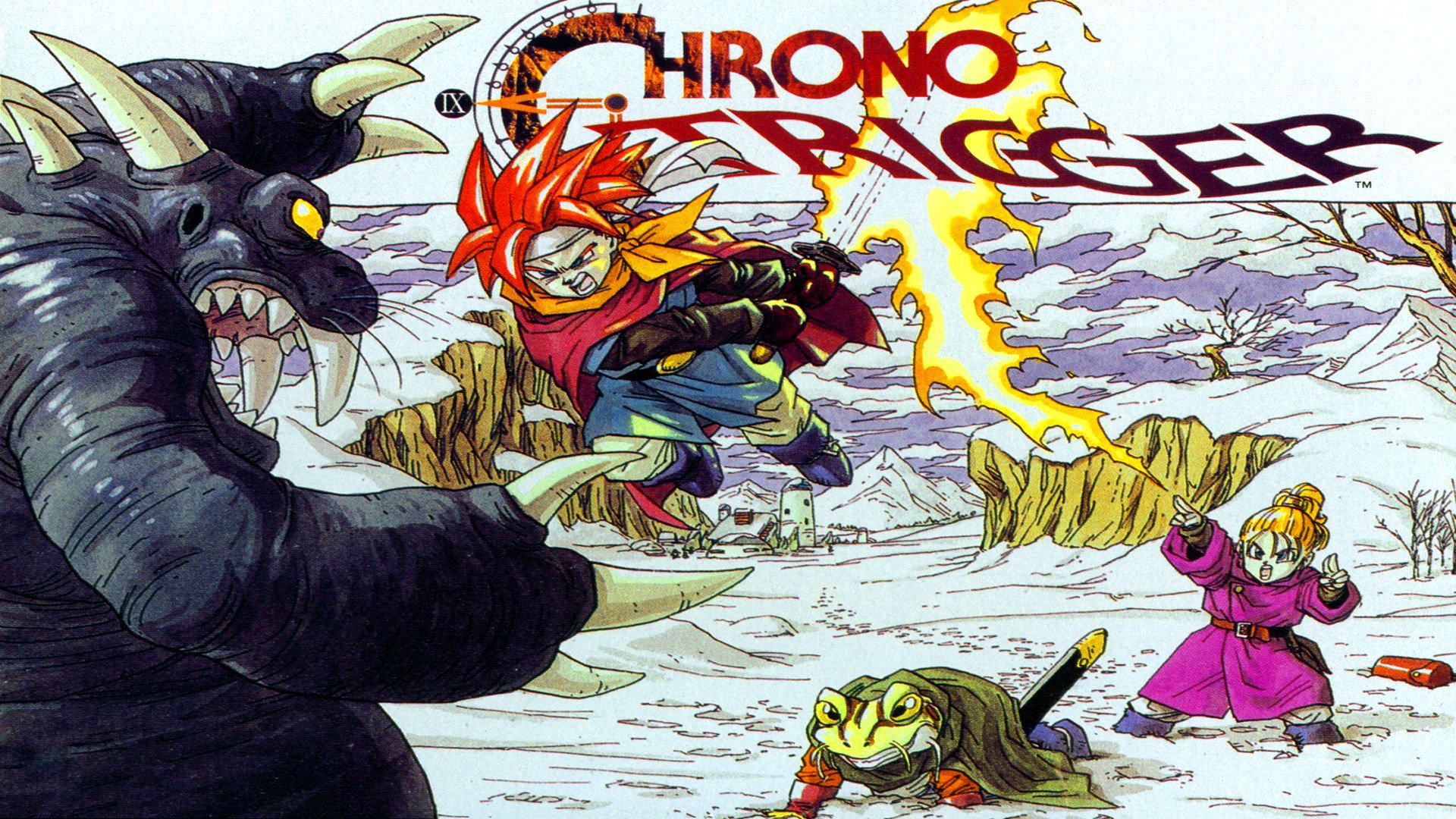 fond d'écran chrono trigger,dessin animé,personnage fictif,fiction,des bandes dessinées,illustration