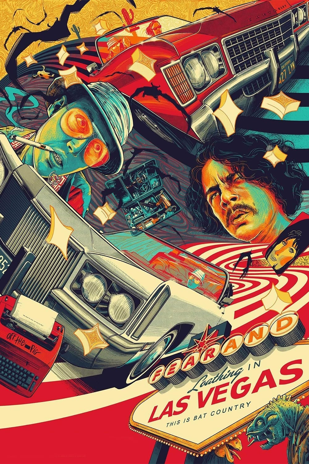 fear and loathing in las vegas wallpaper,games,poster,illustration,comics,technology