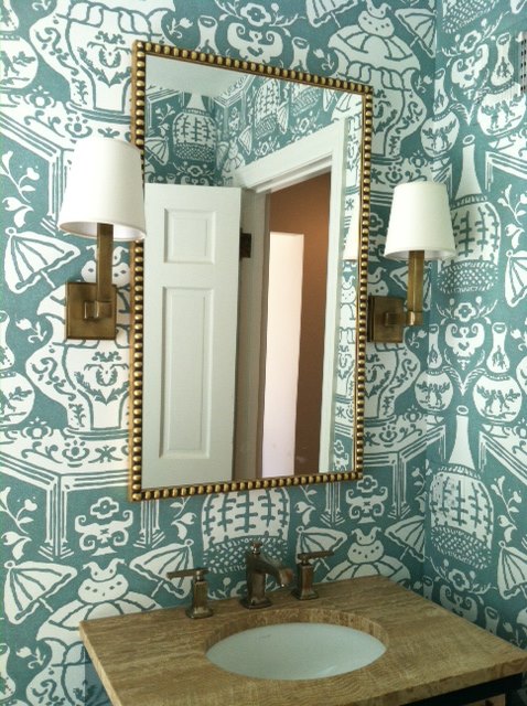 david hicks wallpaper,bathroom,room,wall,mirror,tile