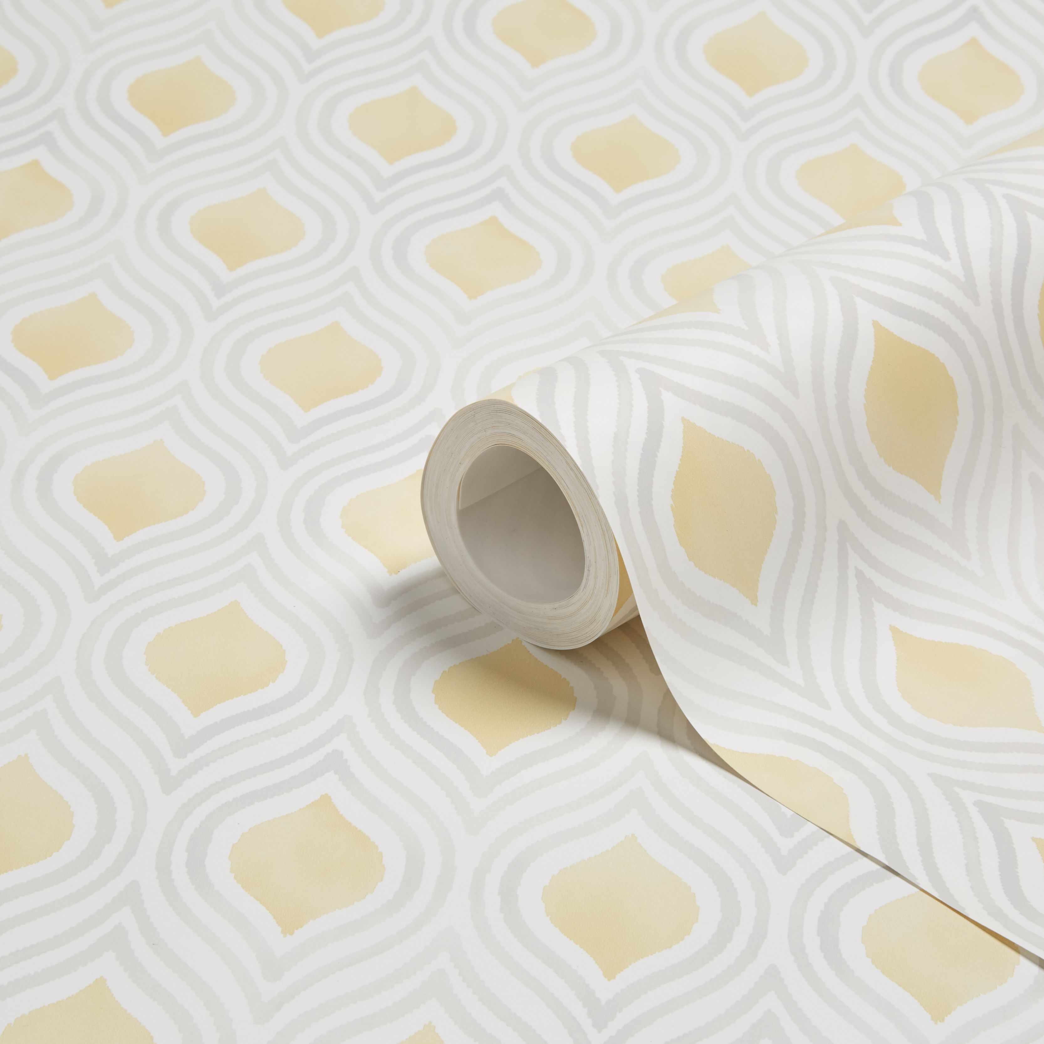 lemon and grey wallpaper,pattern,yellow,wallpaper,design,polka dot