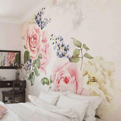 꽃 무늬 벽지 영국,하얀,분홍,방,벽지,벽