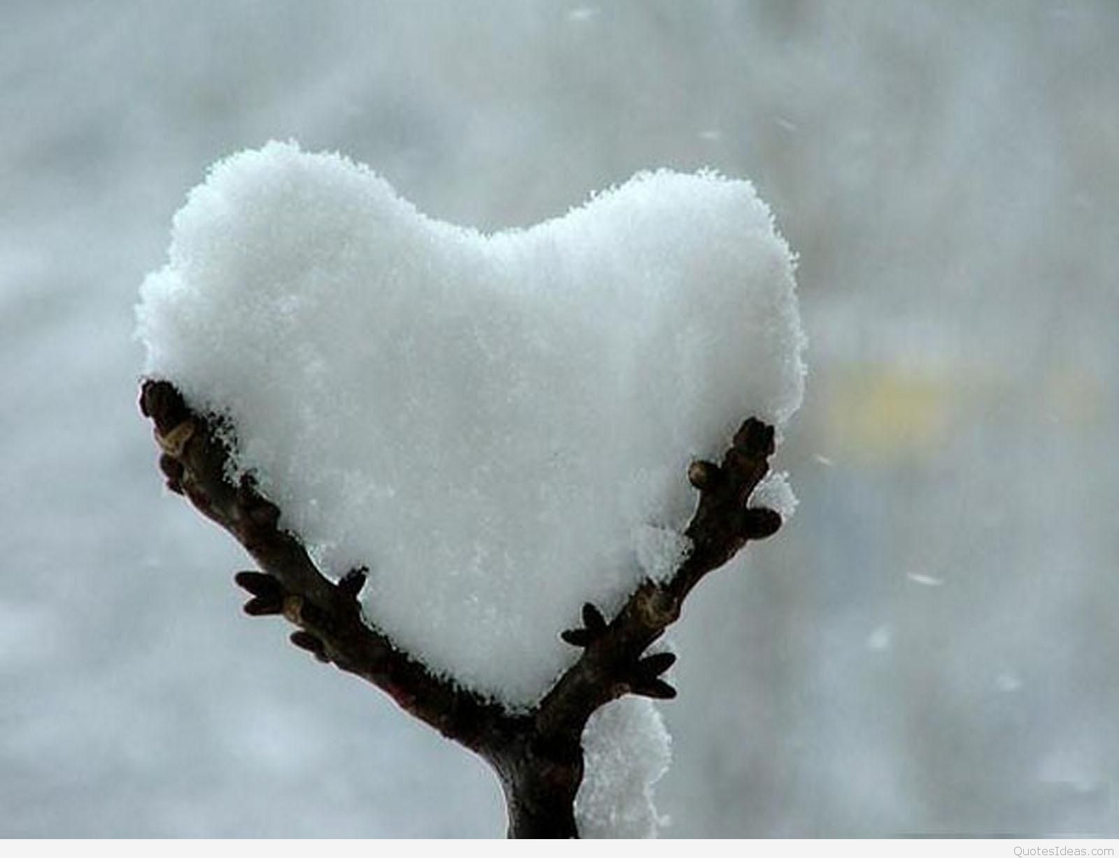 fonds d'écran incroyables avec des citations,neige,gelé,cœur,hiver,ciel