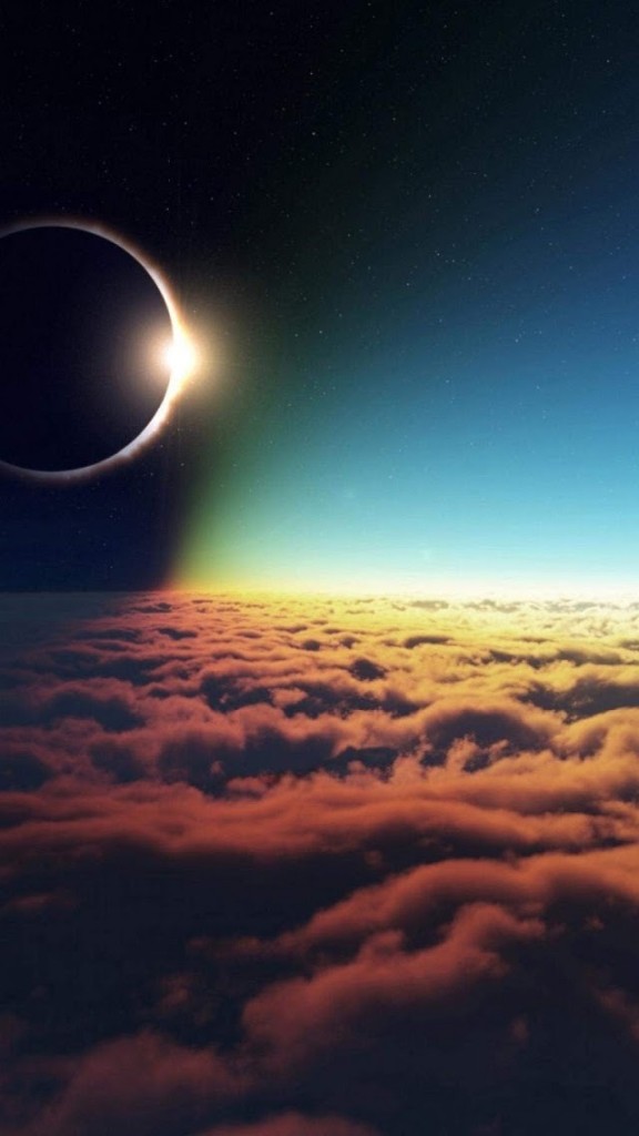 eclipse iphone wallpaper,sky,atmosphere,horizon,astronomical object,daytime