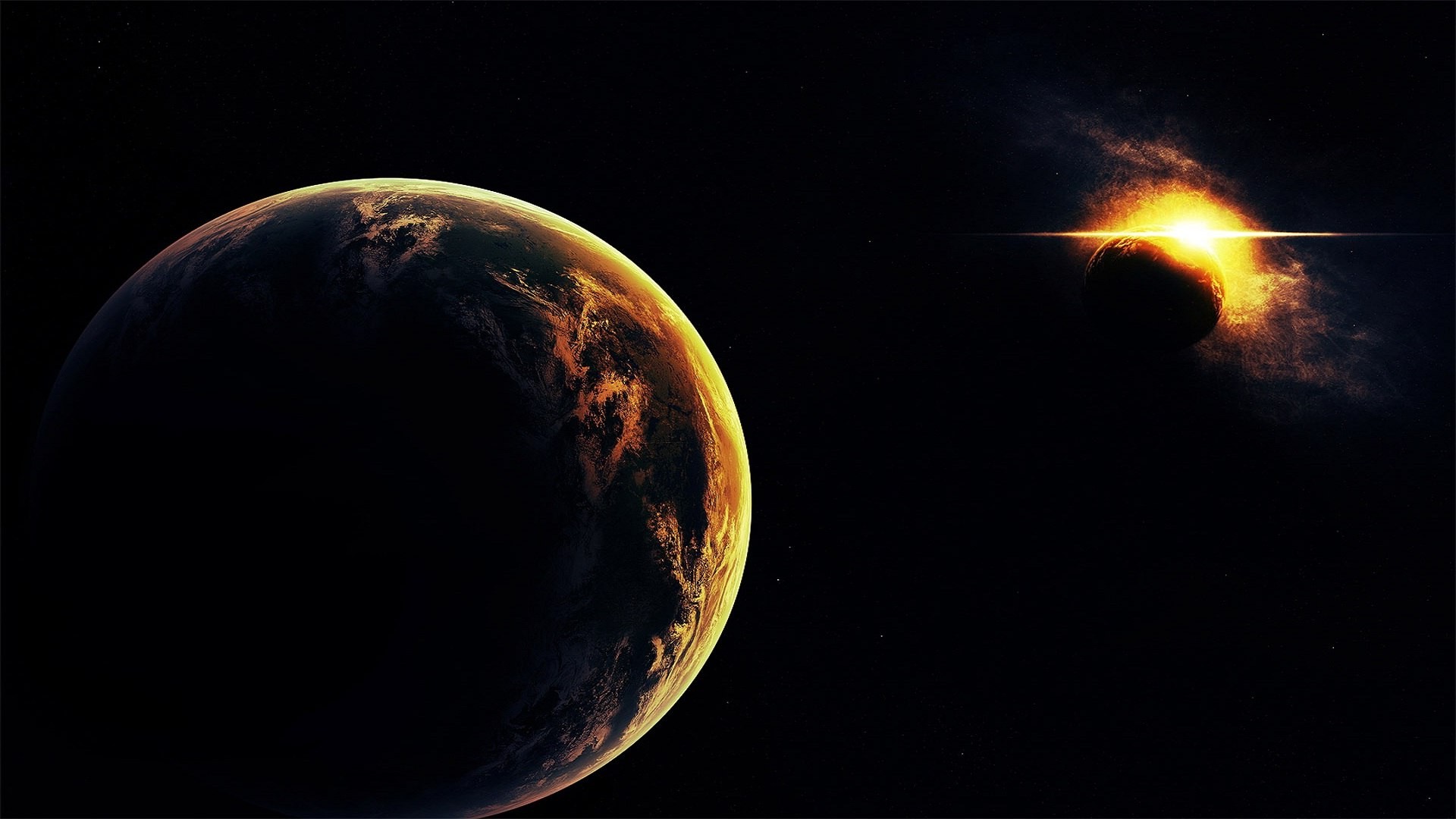 sonnenfinsternis tapete hd,planet,weltraum,atmosphäre,astronomisches objekt,erde