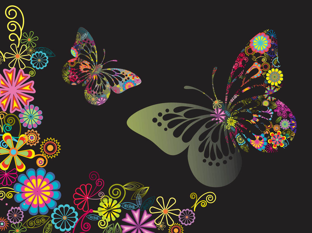 화려한 나비 벽지,나비,곤충,신시아 아속,나방과 나비,보라색