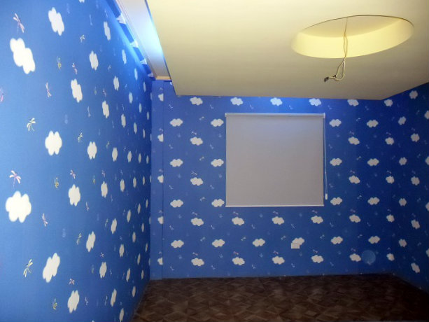 papier peint vinyle philippines,bleu,plafond,mur,modèle,fond d'écran