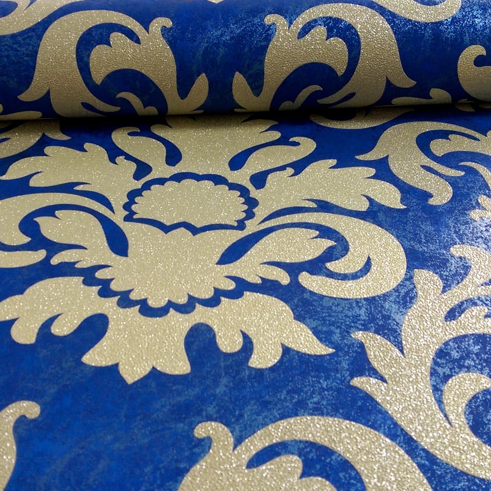 メタリック壁紙英国,青い,コバルトブルー,パターン,ターコイズ,設計