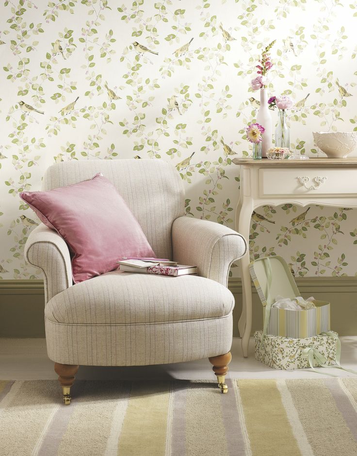 laura ashley green wallpaper,furniture,pink,wall,room,wallpaper