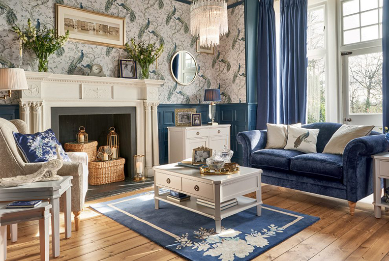 laura ashley gold wallpaper,living room,furniture,room,interior design,coffee table