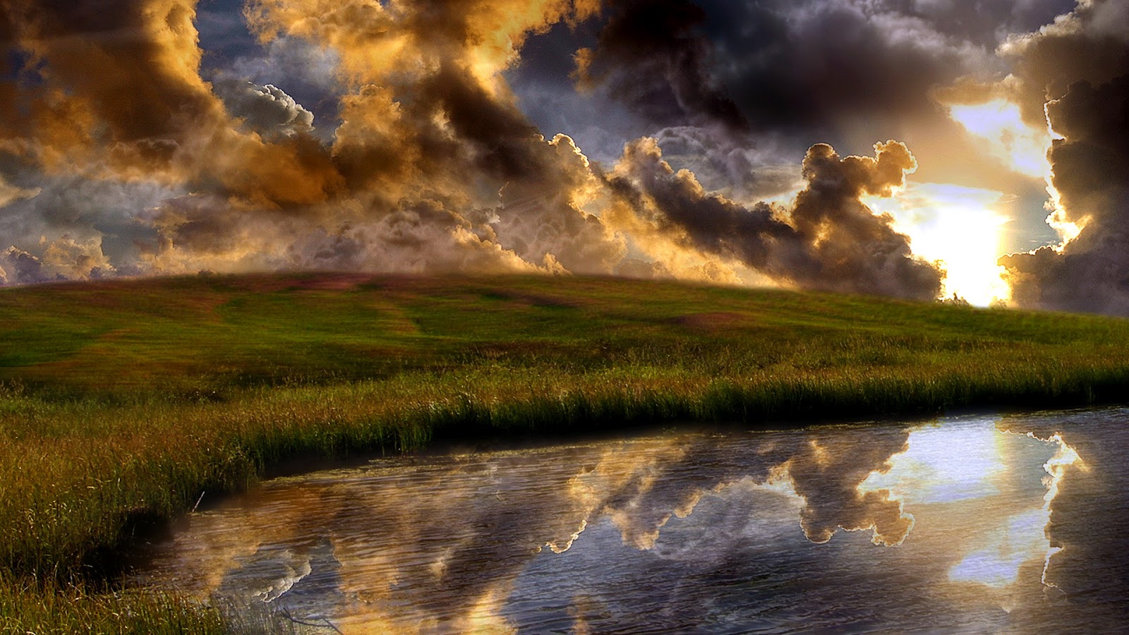 full resolution wallpapers,sky,nature,natural landscape,reflection,cloud