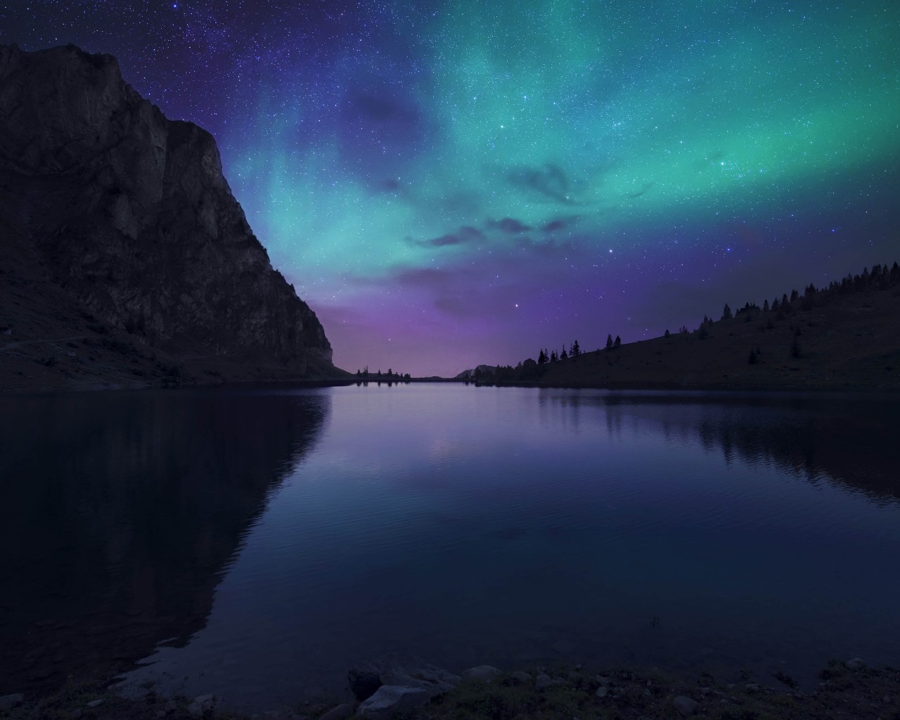 fondo de pantalla 1024,cielo,naturaleza,reflexión,aurora,ligero