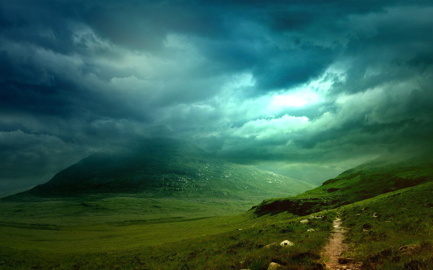 title wallpaper,sky,nature,highland,green,natural landscape