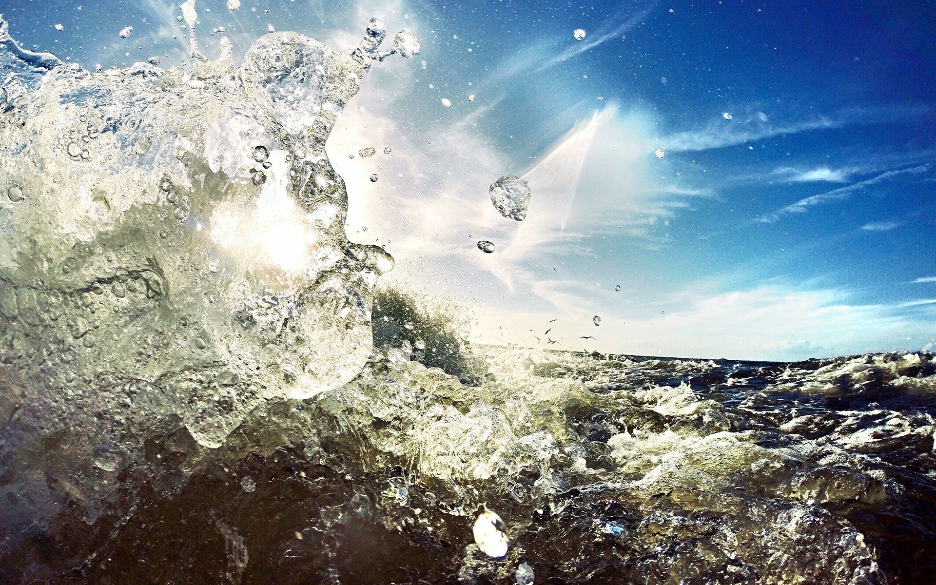 オラの壁紙,空,水,自然,雰囲気,波