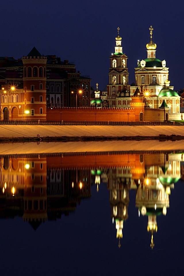 ola fondo de pantalla,reflexión,noche,ciudad,camino acuático,arquitectura