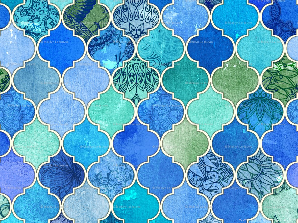 papier peint carrelage marocain,bleu,modèle,aqua,turquoise,vert