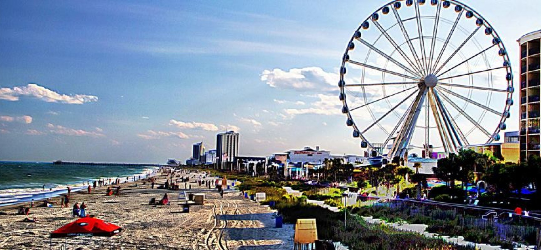 fond d'écran de myrtle beach,grande roue,attraction touristique,parc d'attractions,ciel,amusement