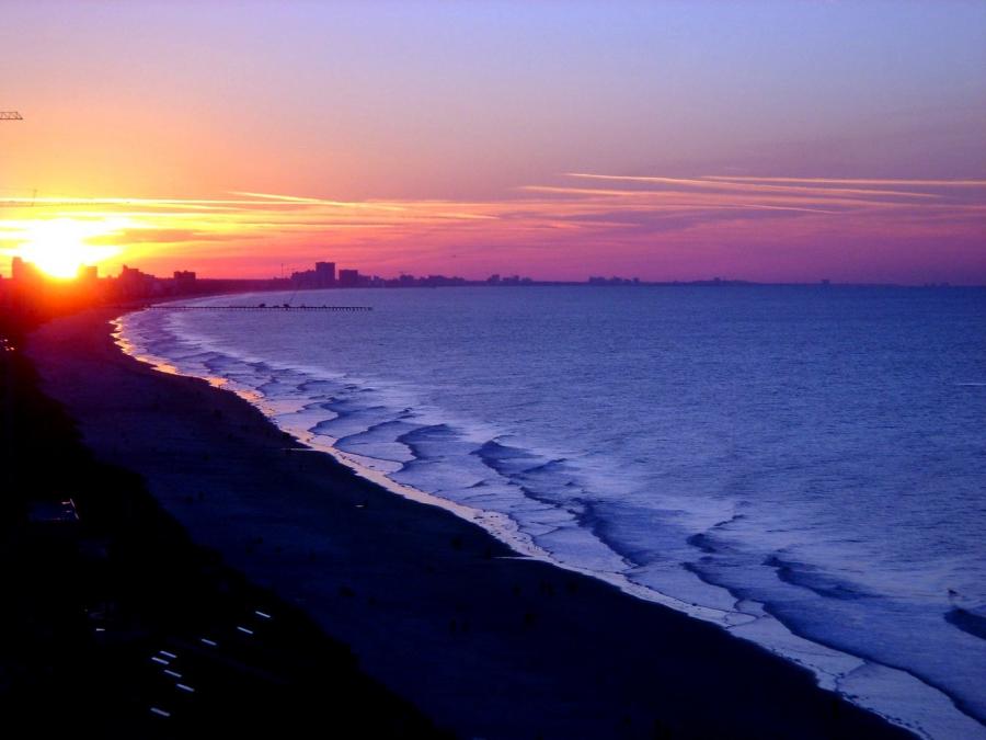 myrtle beach fondo de pantalla,cielo,horizonte,cuerpo de agua,mar,oceano