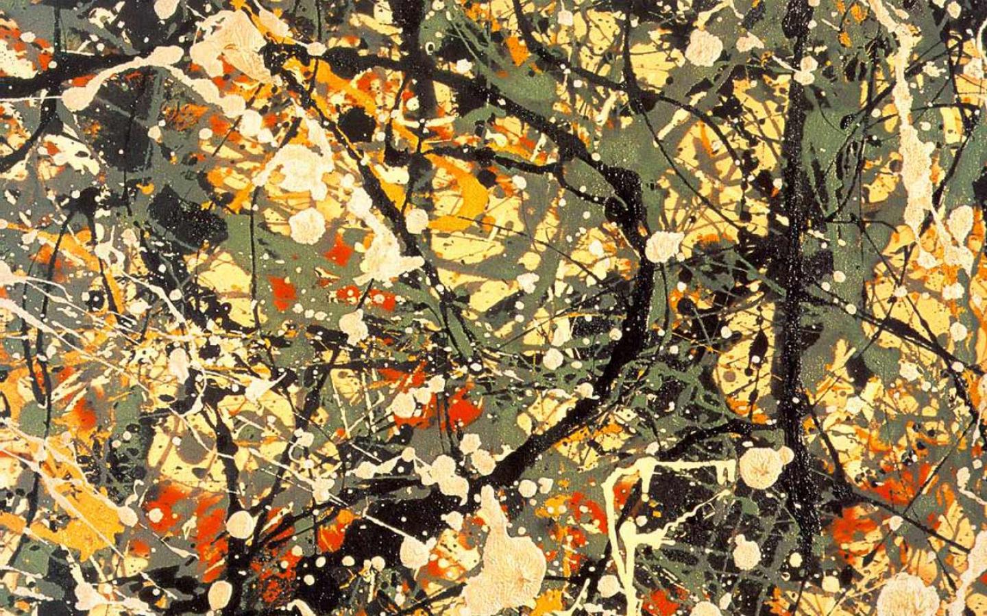 jackson pollock wallpaper,leaf,yellow,orange,modern art,painting