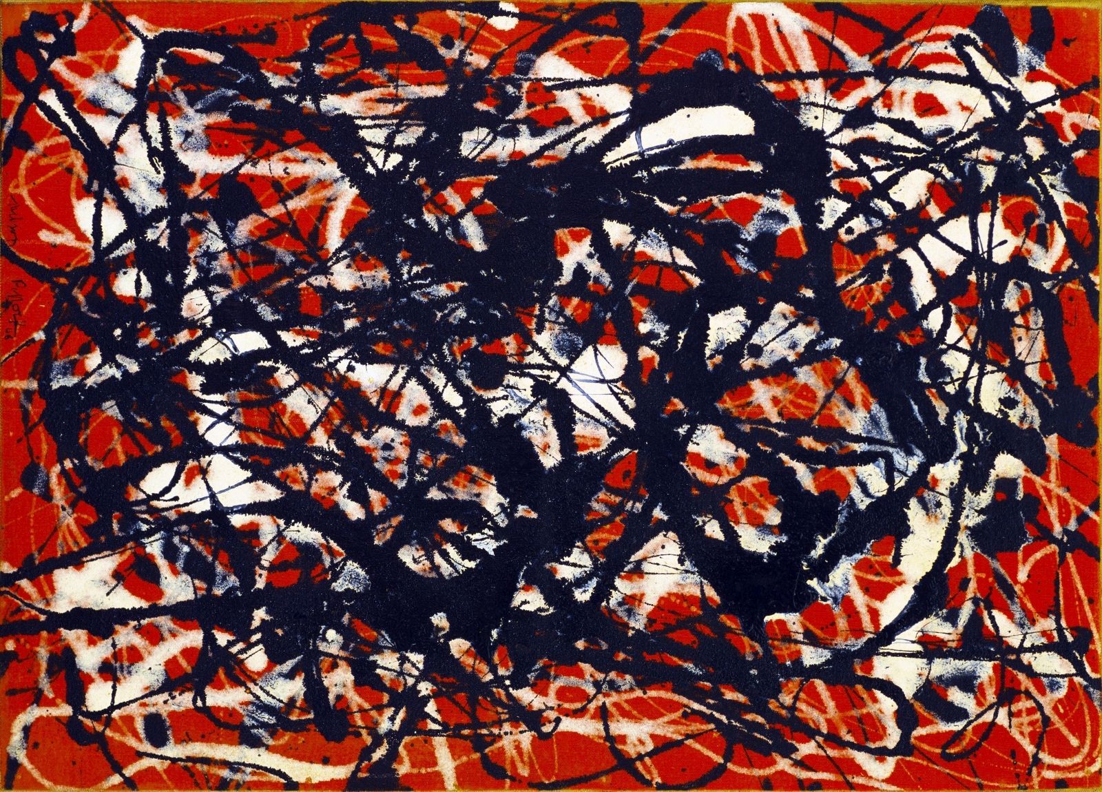 fond d'écran jackson pollock,rouge,orange,art moderne,modèle,textile