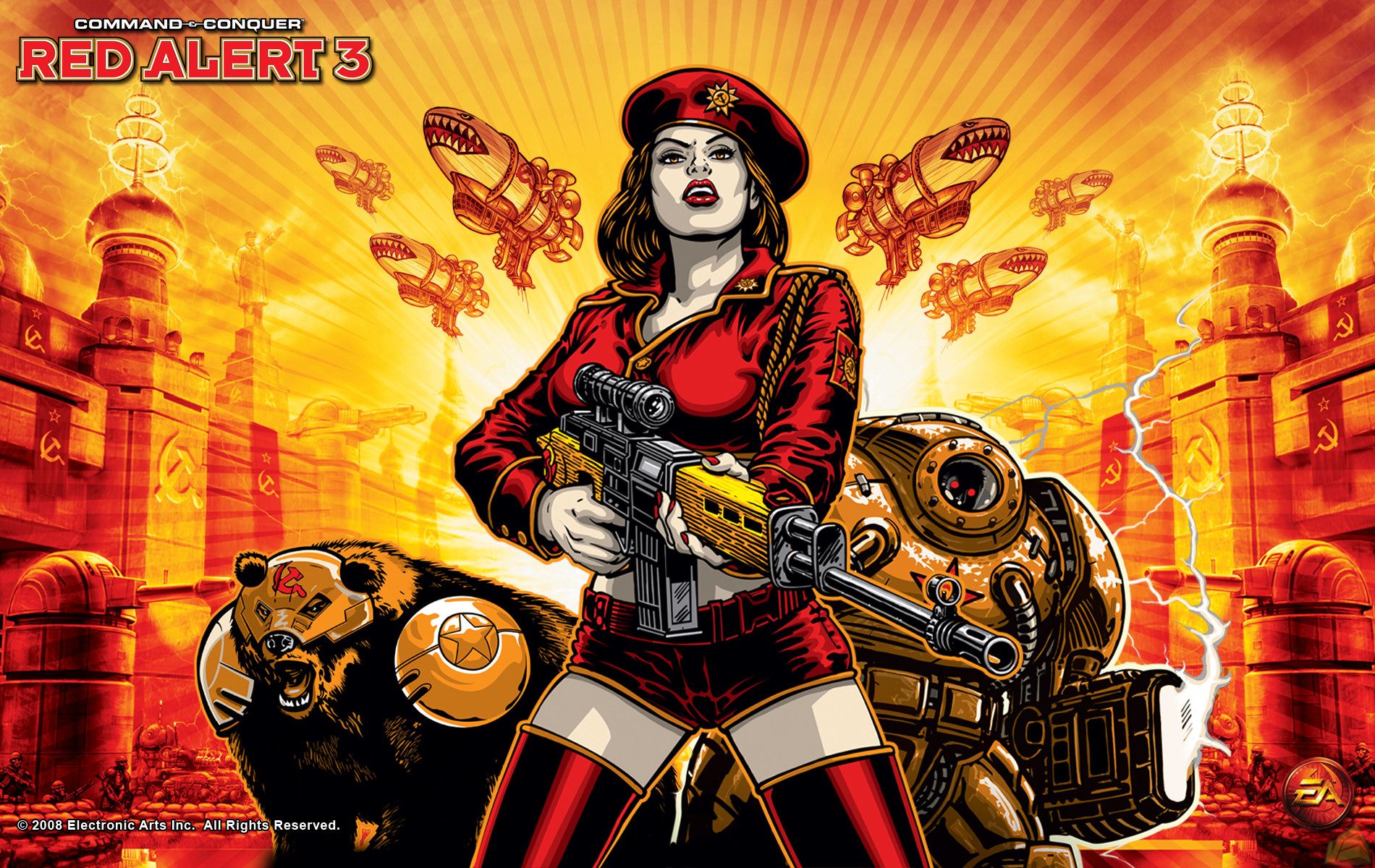 red alert 3 wallpaper,action adventure game,cg artwork,games,adventure game,fictional character