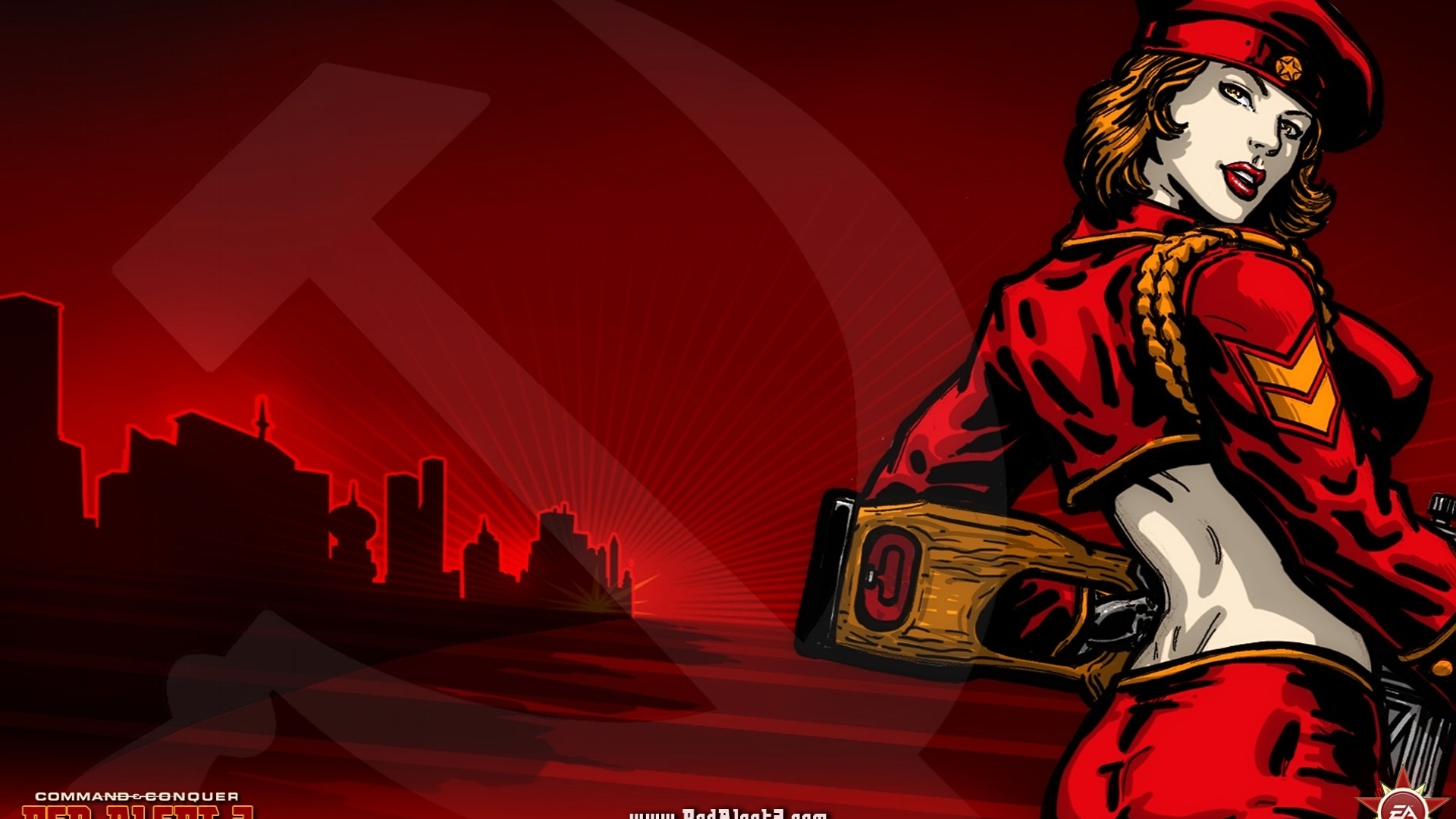 red alert 3 wallpaper,red,cartoon,illustration,fictional character,games
