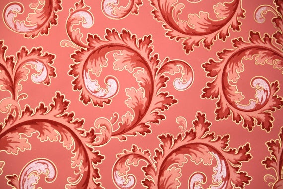 1900 wallpaper,pattern,red,paisley,wallpaper,pink