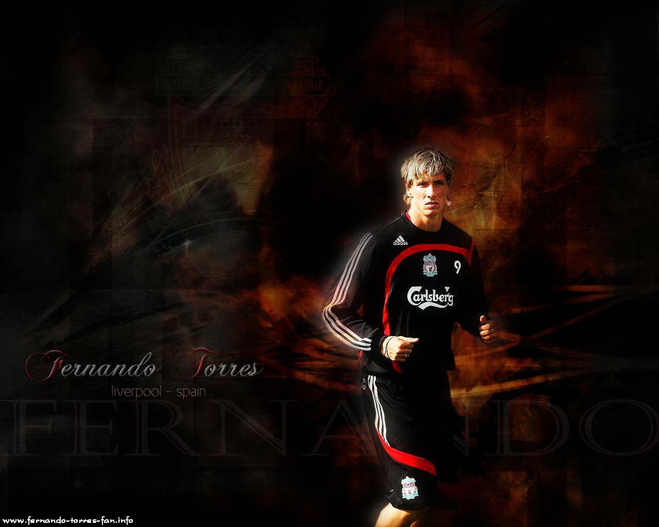 torres wallpaper,football player,darkness,flash photography,font,photography