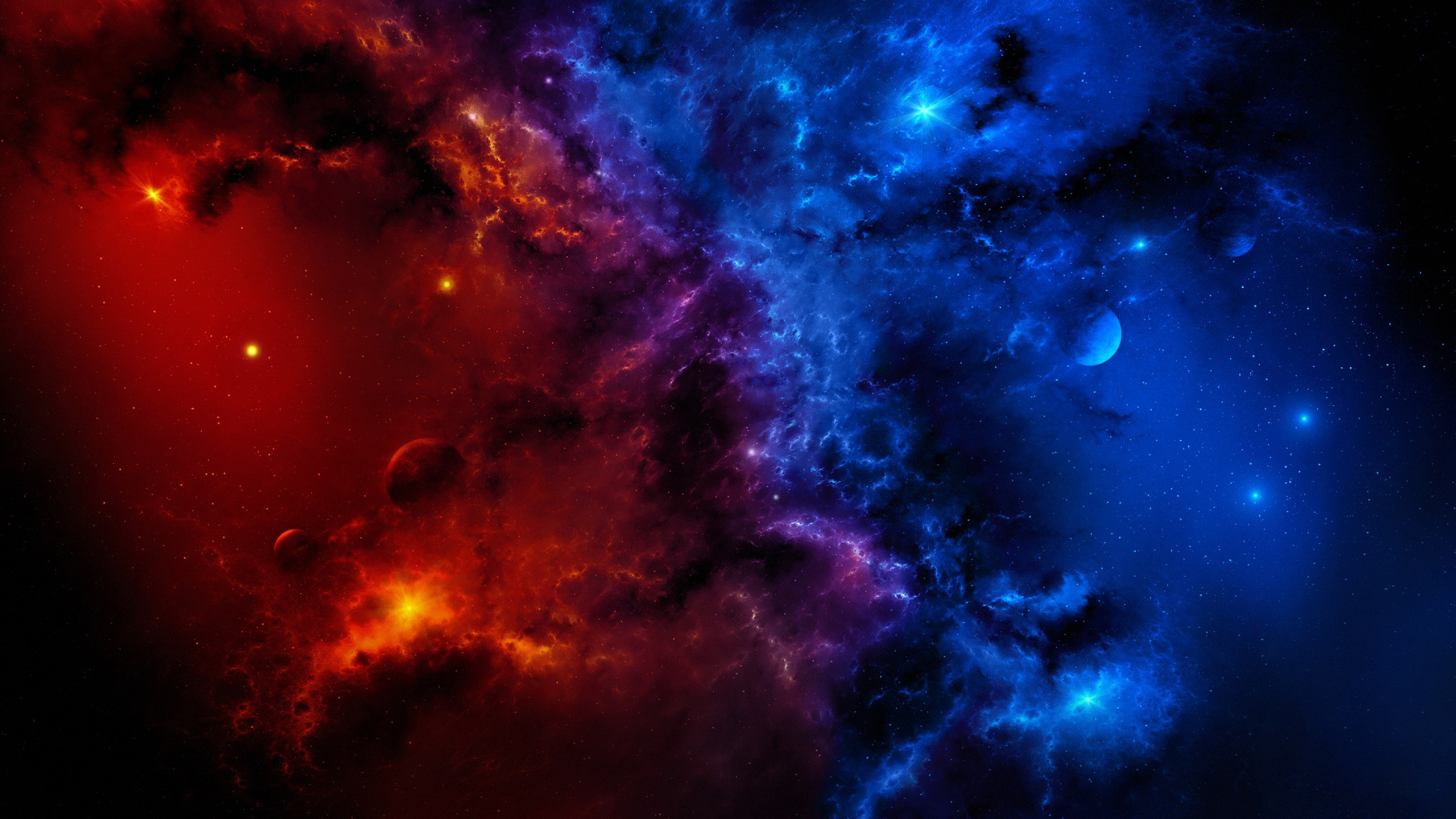 red blue wallpaper,outer space,sky,blue,astronomical object,nebula