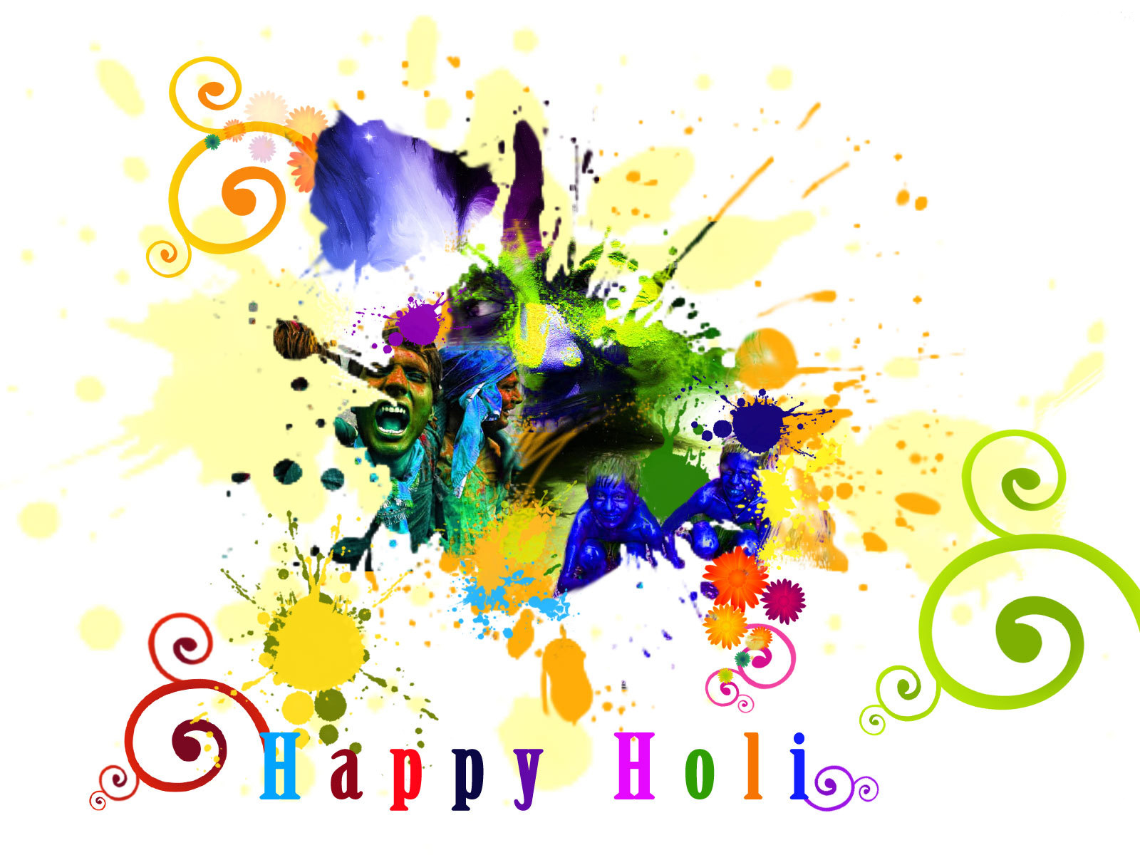 felice holi hd wallpaper,disegno grafico,testo,grafica,illustrazione,arte