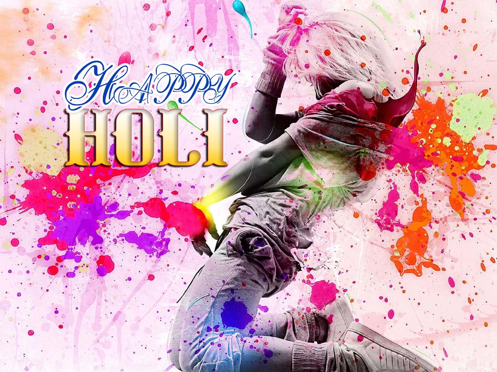 happy holi fondo de pantalla hd,diseño gráfico,texto,fuente,rosado,ilustración