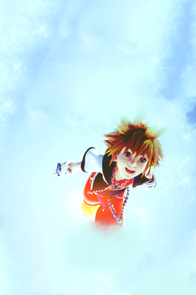 kingdom hearts iphone wallpaper,cartoon,anime,illustration,sky,animation