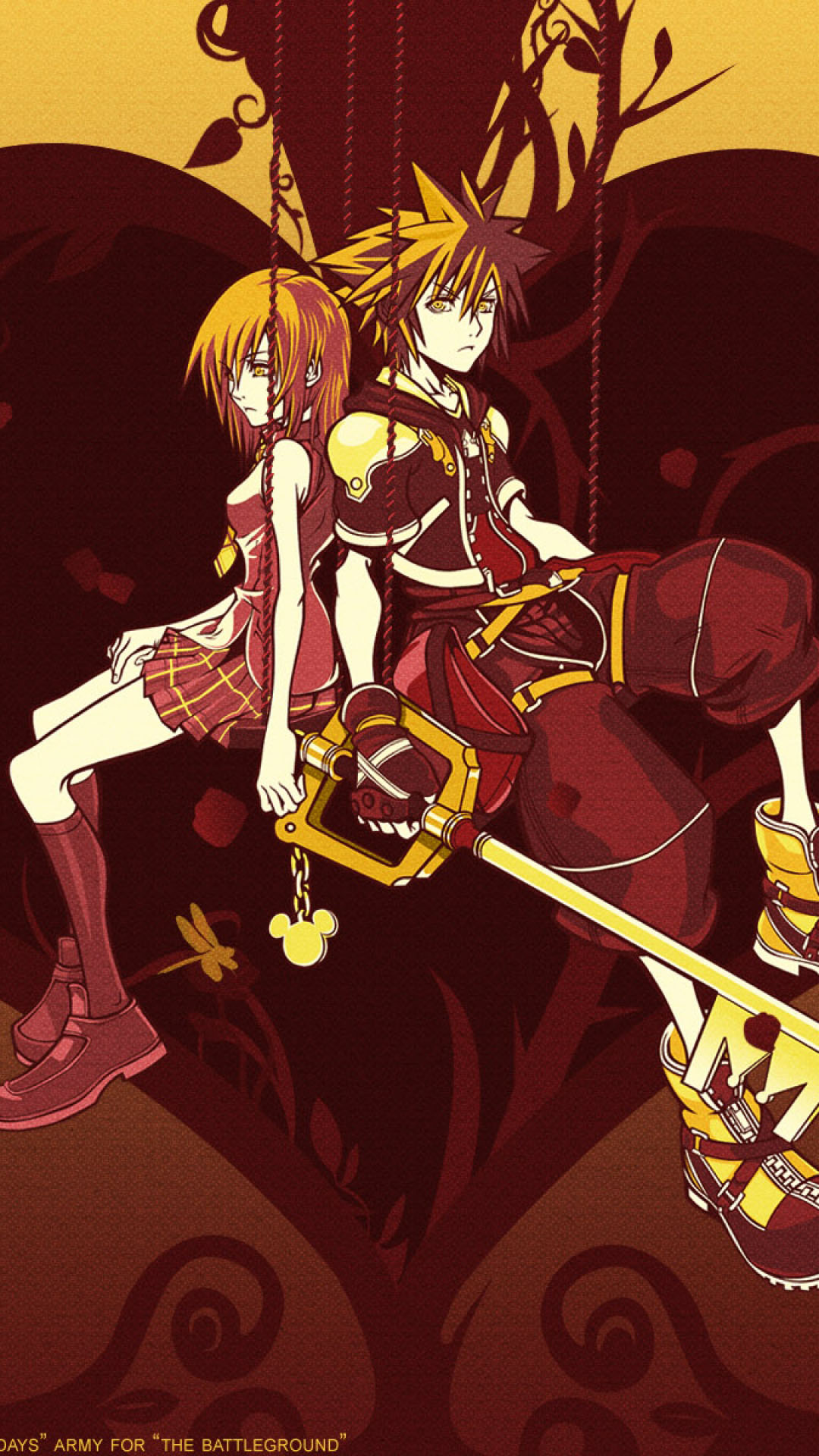 kingdom hearts iphone wallpaper,cartoon,anime,fictional character,illustration,cg artwork