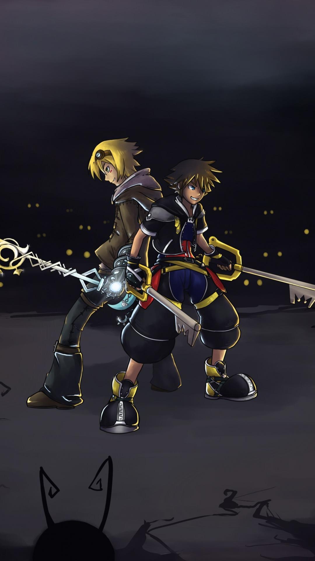 kingdom hearts iphone wallpaper,action figure,figurine,fictional character,animation,illustration