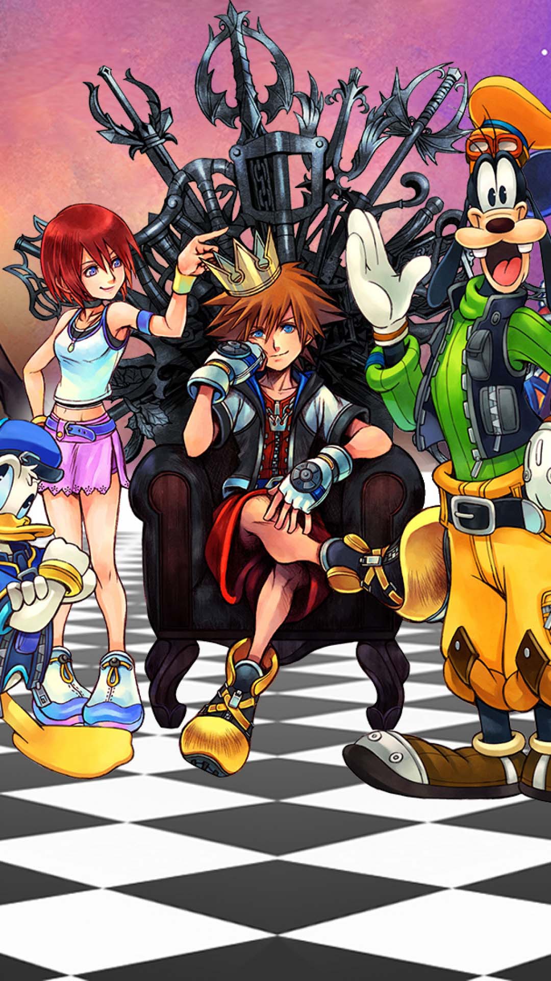 kingdom hearts iphone wallpaper,cartoon,animated cartoon,anime,fiction,fictional character