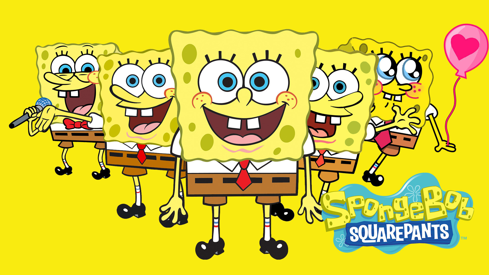 spongebob fond d'écran hd,dessin animé,jaune,heureux,ligne,police de caractère