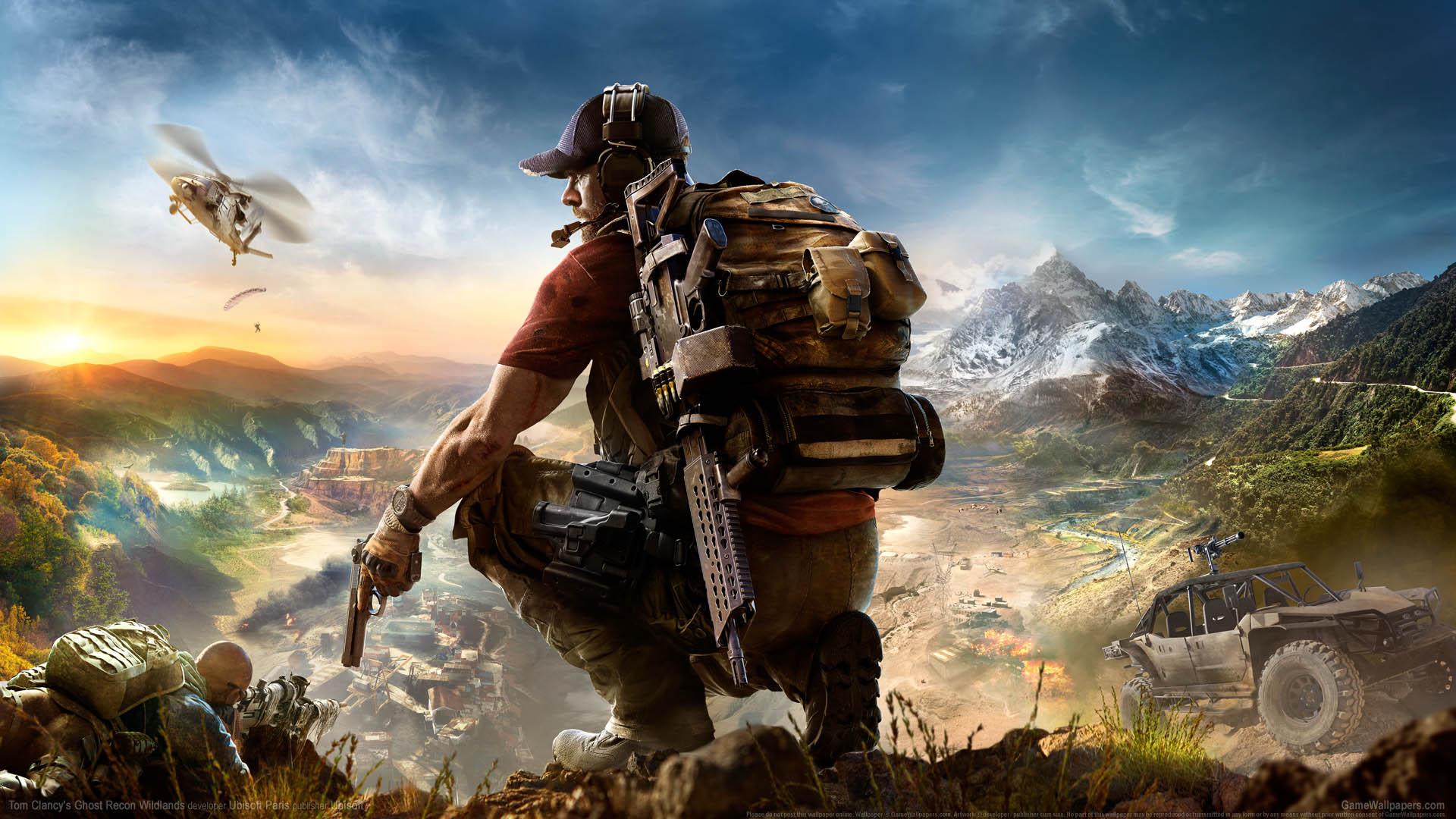 ghost recon wildlands fondo de pantalla,juego de acción y aventura,juego de pc,juegos,cg artwork,juego de disparos