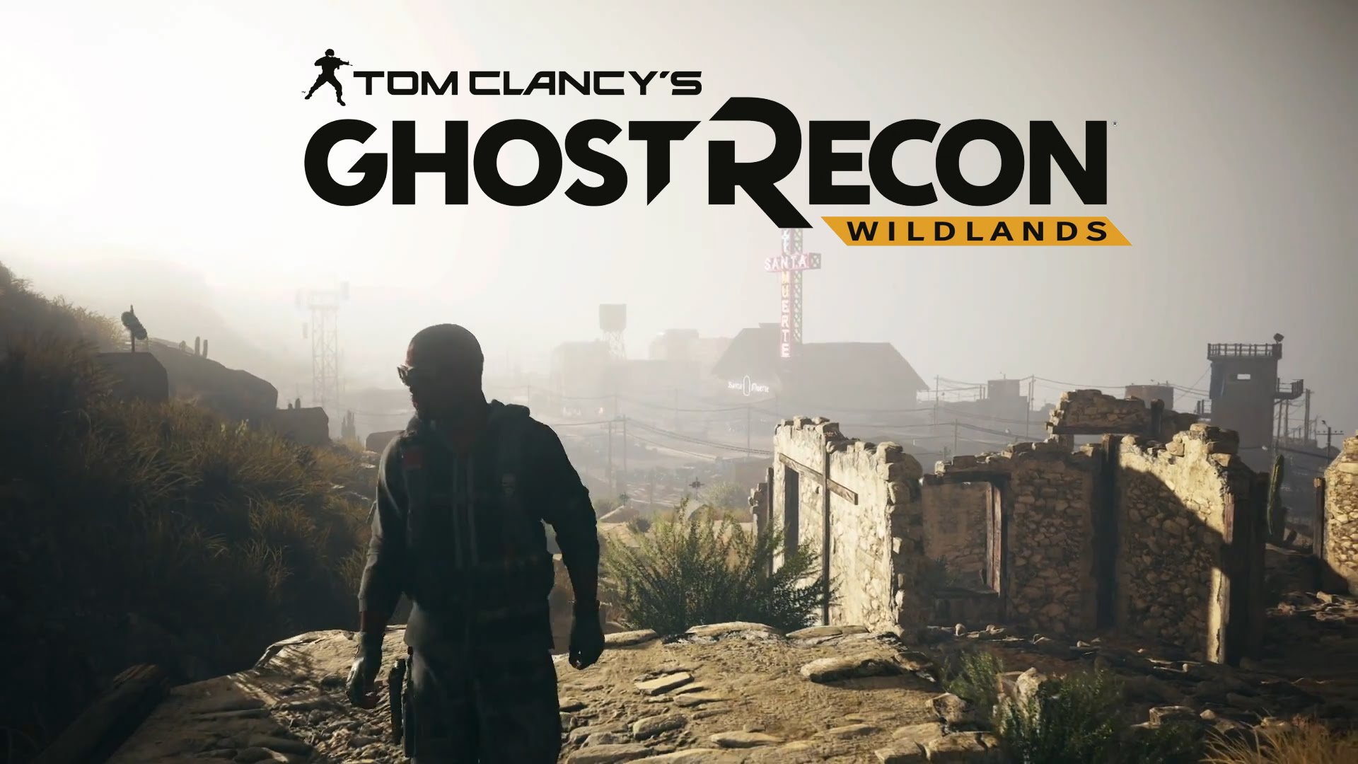 ghost recon wildlands wallpaper,landmark,atmospheric phenomenon,font,text,travel