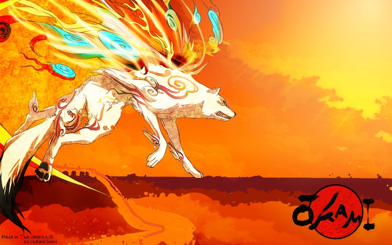 okami wallpaper,illustration,erfundener charakter,grafikdesign,anime,cg kunstwerk