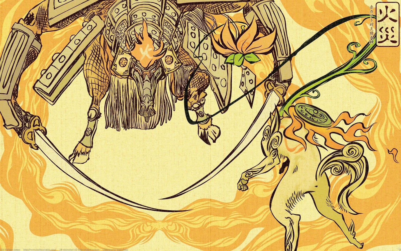 okami wallpaper,illustration,art,cartoon,mythology,tradition