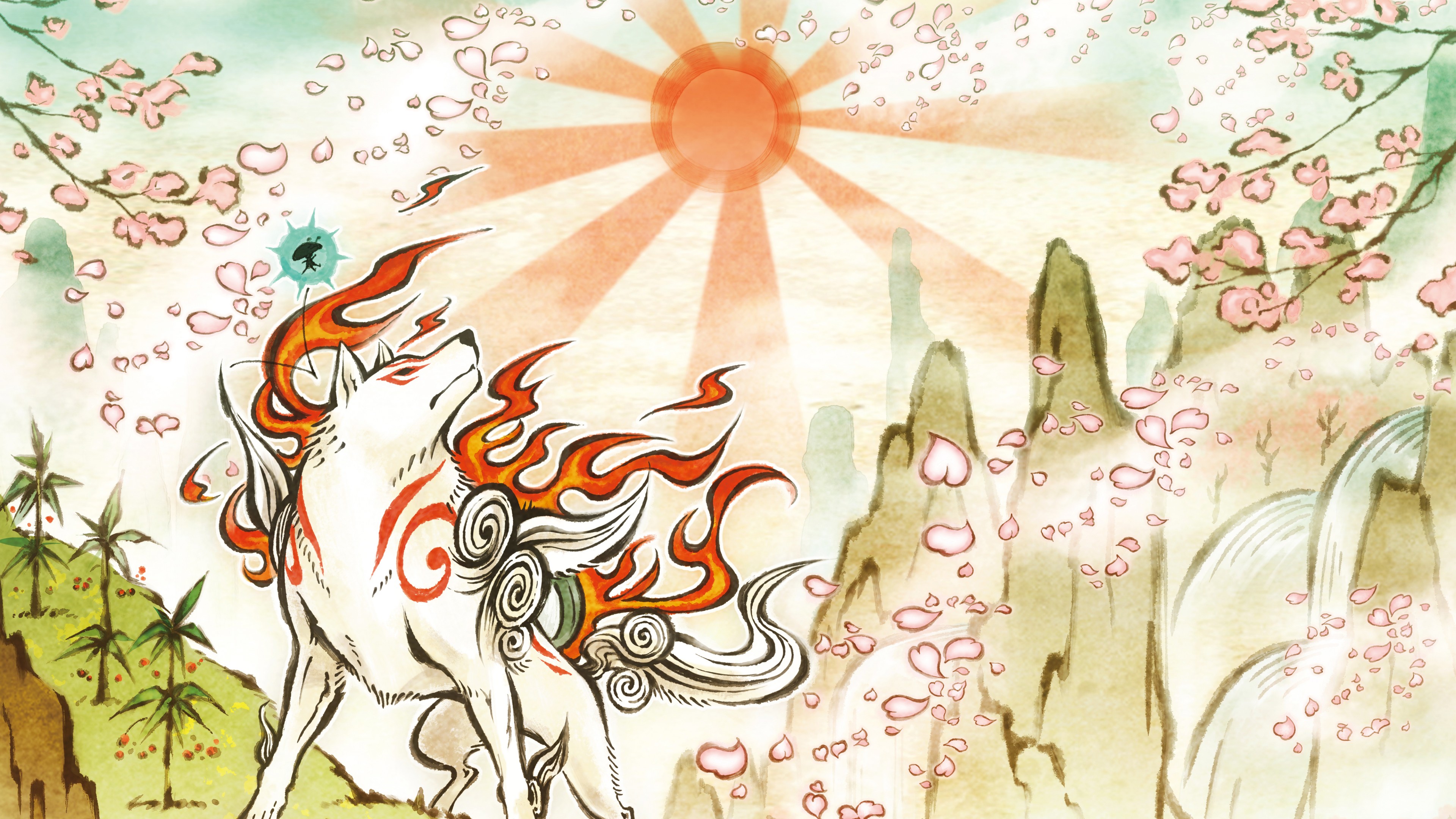 okami wallpaper,illustration,art,wallpaper