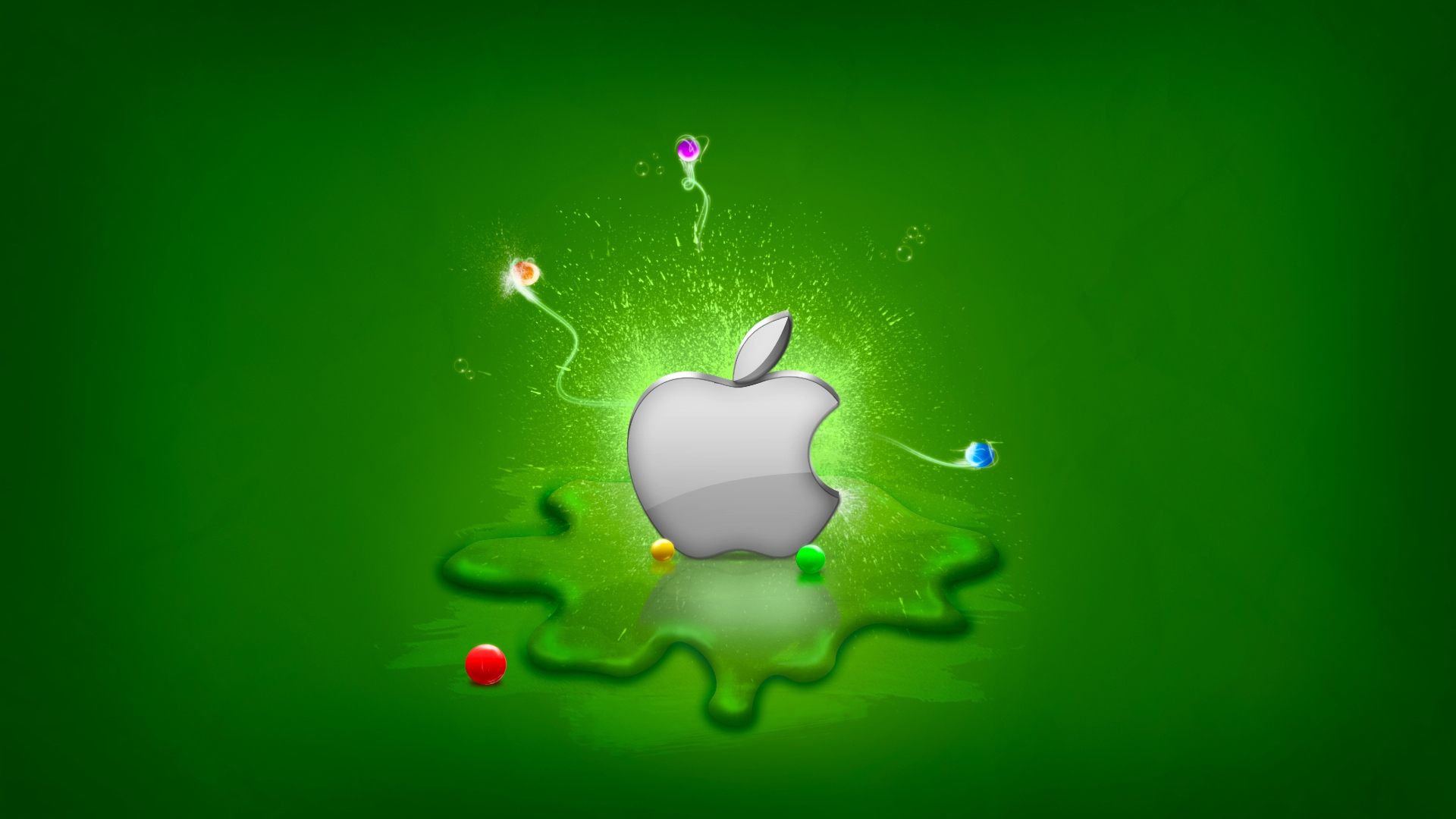 アップルのロゴの壁紙のhd,緑,水,光,図,葉