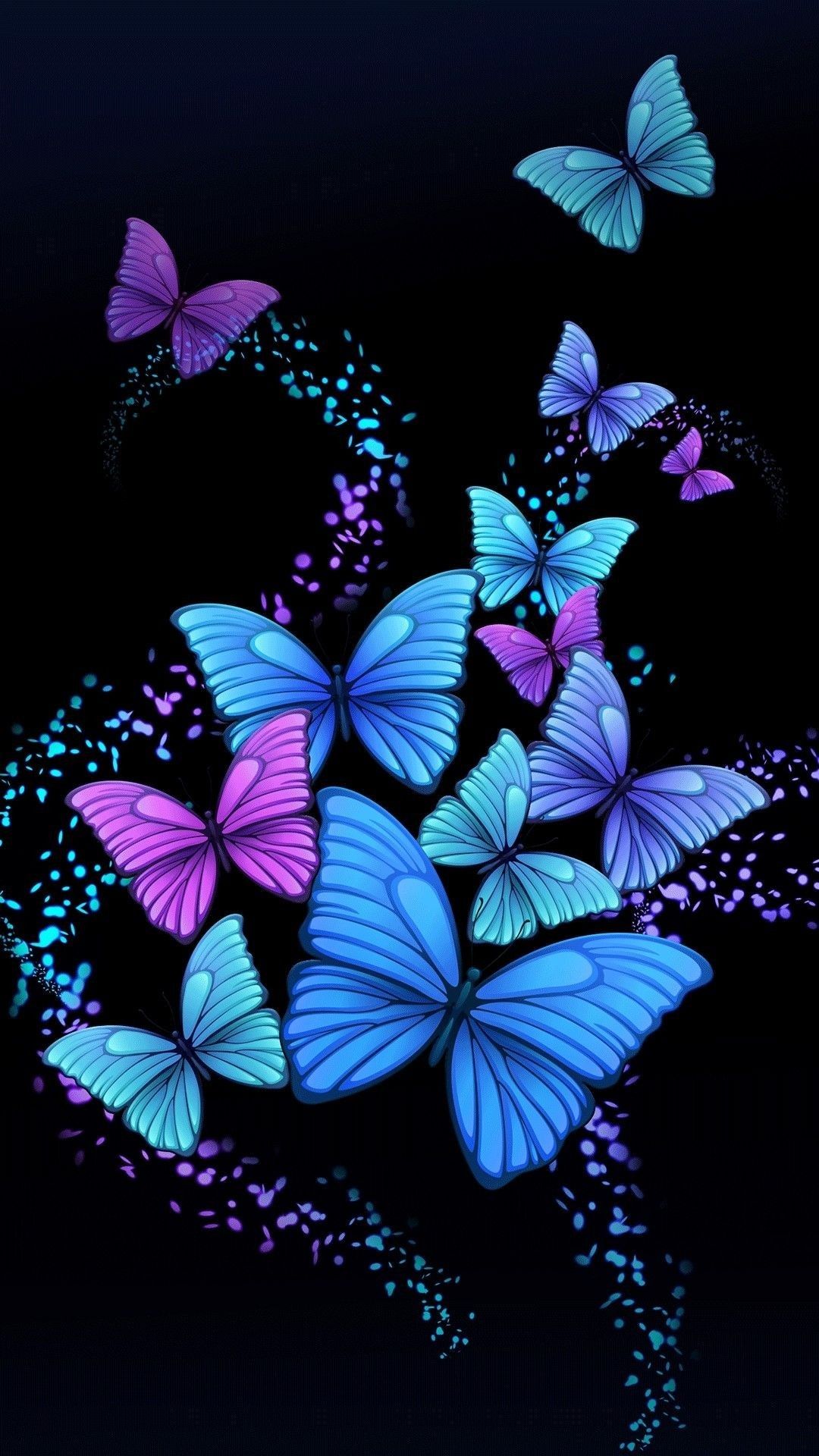 butterfly with flowers wallpapers,butterfly,blue,purple,violet,insect