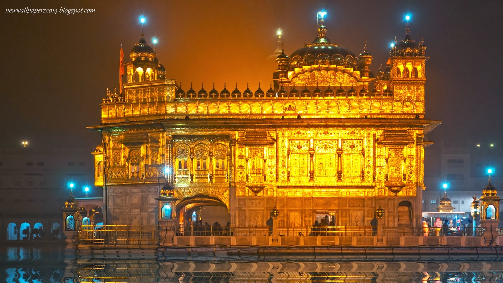 golden temple hd wallpaper,landmark,night,architecture,building,metropolis