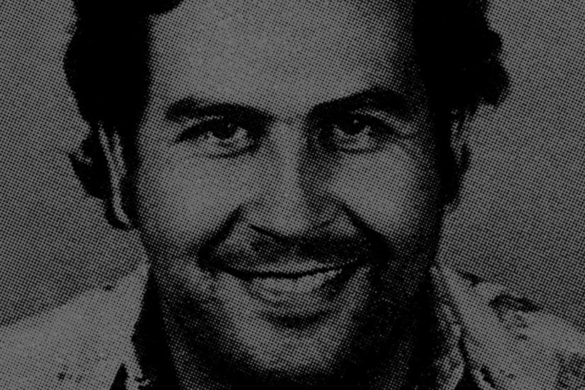 pablo escobar wallpaper,face,head,portrait,black and white,monochrome