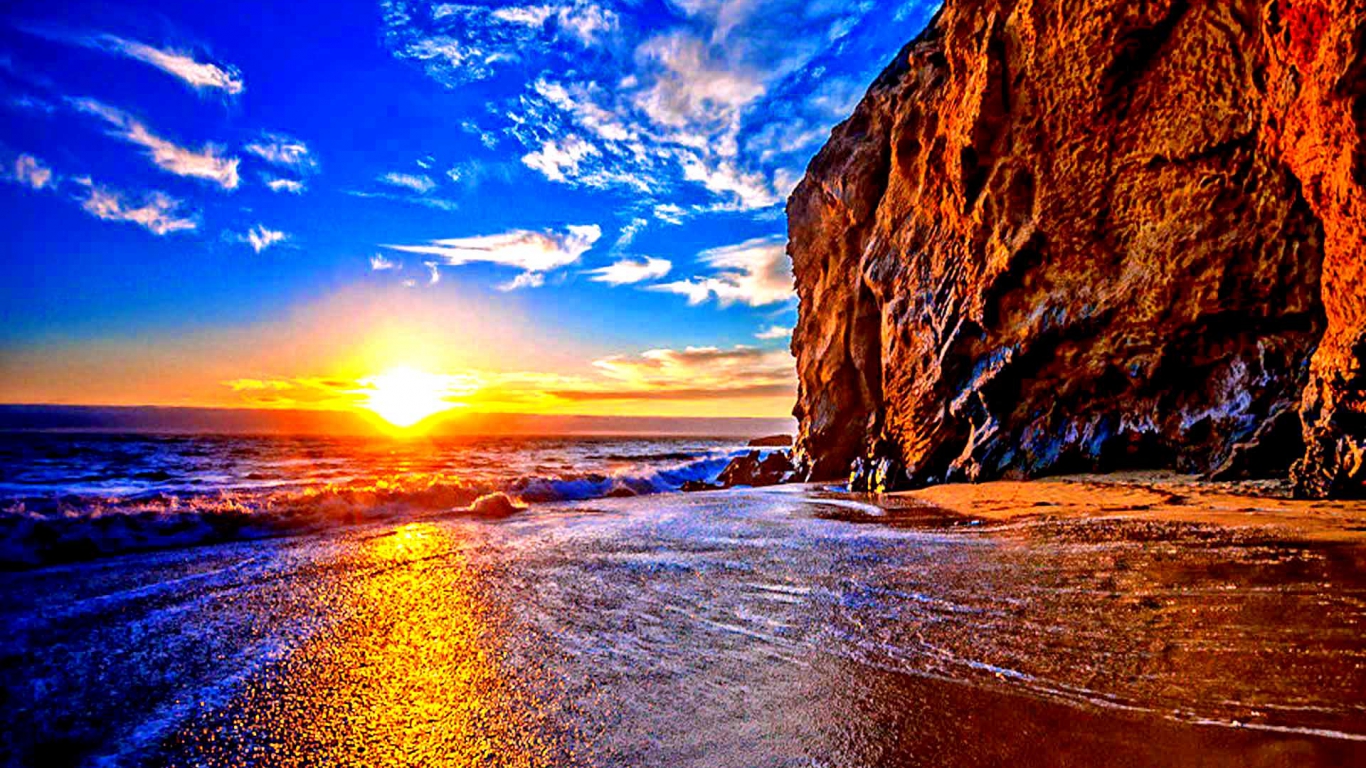日没の壁紙のhd,空,自然の風景,自然,海,海洋