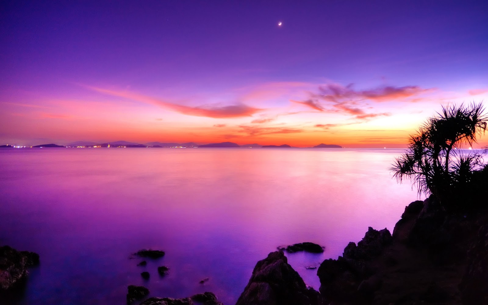 atardecer fondos de pantalla hd,cielo,cuerpo de agua,naturaleza,horizonte,resplandor crepuscular