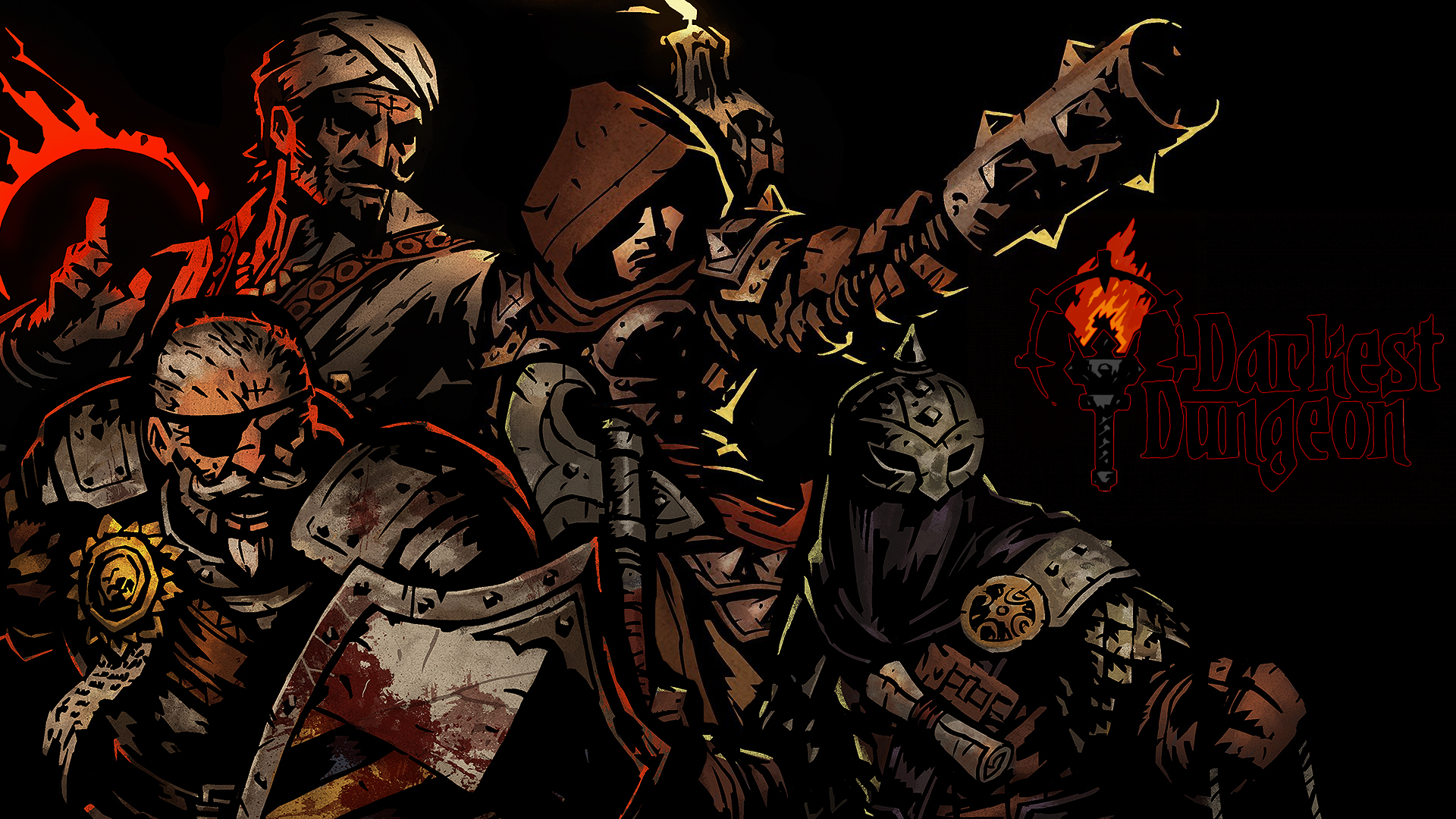 darkest dungeon wallpaper,fictional character,illustration,fiction,darkness,art
