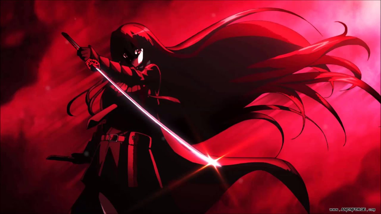 akame wallpaper,red,cg artwork,graphic design,illustration,fictional character